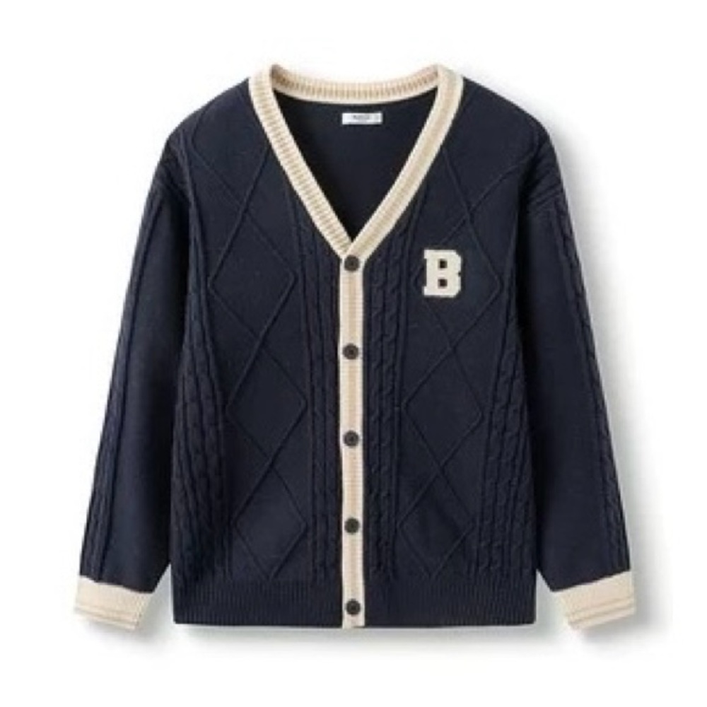Knit Cardigan Sweater 2025 | Spring Autumn Preppy Style Button-Up Top